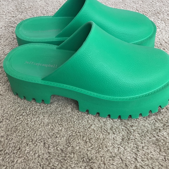Jeffrey Campbell X Free People BAE Platform Mule Clog Green - 9 - Picture 6 of 6